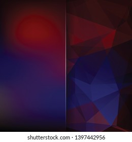 Abstract background consisting of red, blue triangles. Geometric design for business presentations or web template banner flyer. Vector illustration
