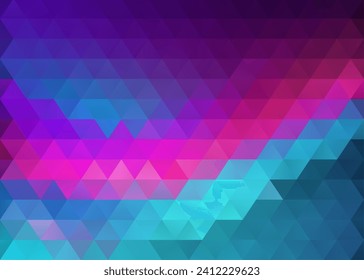Abstract background consisting of red, blue triangles. Geometric design for business presentations or web template banner flyer. Vector illustration. Low polygonal background