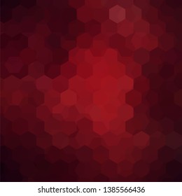 Abstract background consisting of red, brown hexagons. Geometric design for business presentations or web template banner flyer. Vector illustration