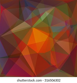 abstract background consisting of red, brown triangles, vector illustration