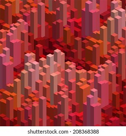 abstract background consisting of red geometrical shapes
