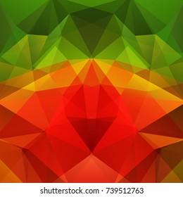 Abstract background consisting of red, green triangles. Geometric design for business presentations or web template banner flyer. Vector illustration