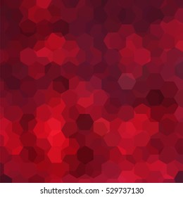 Abstract background consisting of red hexagons.  Geometric design for business presentations or web template banner flyer. Vector illustration