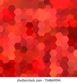 Abstract background consisting of red hexagons. Geometric design for business presentations or web template banner flyer. Vector illustration