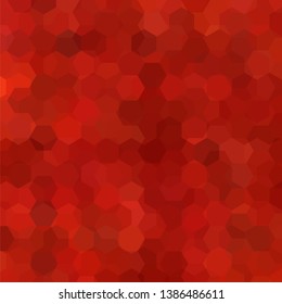 Abstract background consisting of red, orange, brown hexagons. Geometric design for business presentations or web template banner flyer. Vector illustration