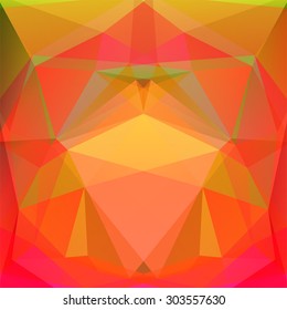 abstract background consisting of red, orange triangles, vector illustration.