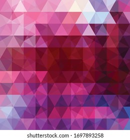 Fondo abstracto compuesto por triángulos rojos, rosados y púrpura. Diseño geométrico para presentaciones de negocios o volante de banners de plantillas web. Ilustración del vector