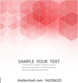 abstract background consisting of red, pink polygons, vector illustration