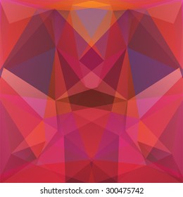 abstract background consisting of red, purple, orange triangles, vector illustration