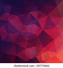 abstract background consisting of red, purple, brown triangles, vector illustration