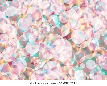 Abstract background consisting of round transparent shapes superimposed on each other