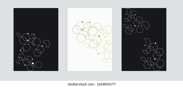 Abstract background consisting of set of hexagonal cells.