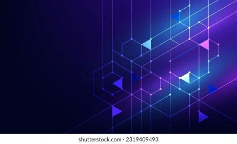 Abstract background consisting of set of hexagonal cells. Modern innovation communication technology business background. Background illustration vector.