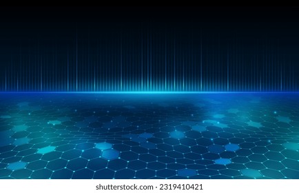 Abstract background consisting of set of hexagonal cells. Modern innovation communication technology business background. Background illustration vector.