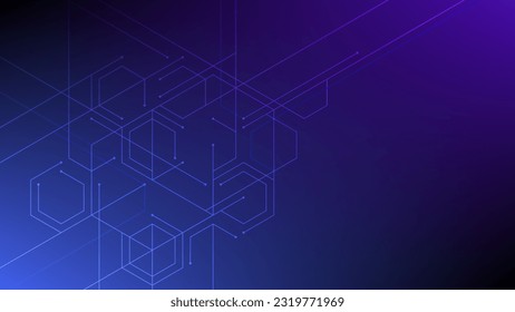 Fondo abstracto compuesto por un conjunto de células hexagonales. Experiencia empresarial en tecnología de la comunicación de la innovación moderna. Vector de ilustración de fondo.