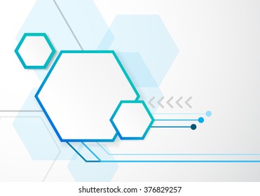 Abstract background consisting of set of hexagonal cells. Vector Graphics