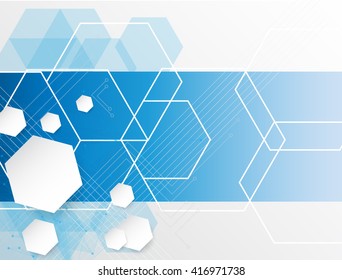 Abstract background consisting of set of hexagonal cells. Vector Graphics