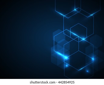 Fundo abstrato consistindo de conjunto de células hexagonais. Gráficos vetoriais