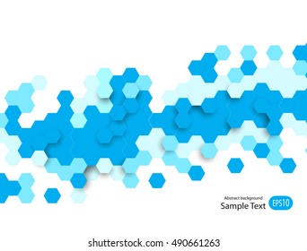 Abstract background consisting of set of hexagonal cells. Vector Graphics