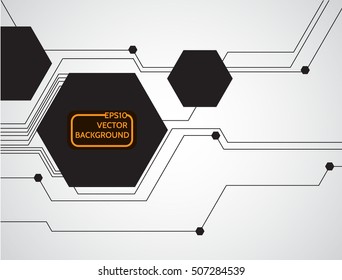 Abstract background consisting of set of hexagonal cells. Vector Graphics