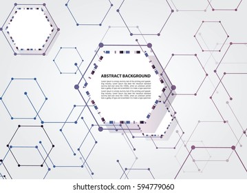 Abstract background consisting of set of hexagonal cells. Vector Graphics
