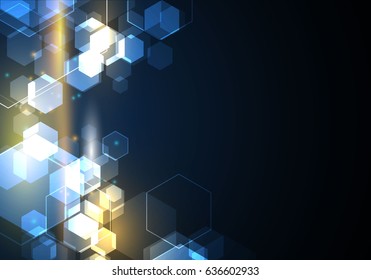 Abstract background consisting of set of hexagonal cells. Vector Graphics