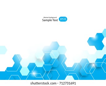 Abstract background consisting of set of hexagonal cells. Vector Graphics