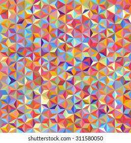abstract background consisting of small pastel  triangles, vector illustration