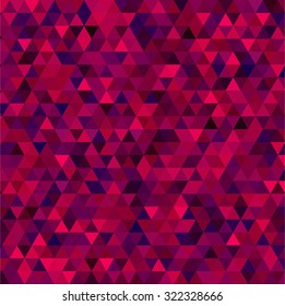 abstract background consisting of small pink, purple  triangles, vector illustration