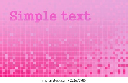 Abstract background consisting of squares in pink. Vector background.