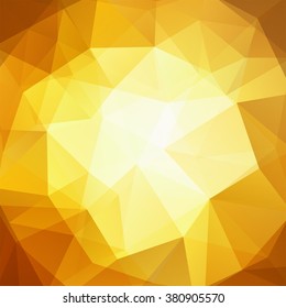 Abstract background consisting of triangles. Geometric design for business presentations or web template banner flyer. Vector illustration. Yellow, brown colors. 