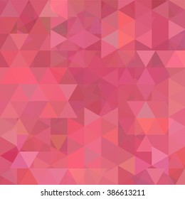 Abstract background consisting of triangles. Geometric design for business presentations or web template banner flyer. Vector illustration. Pink color. 