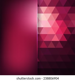 abstract background consisting of triangles and matt glass