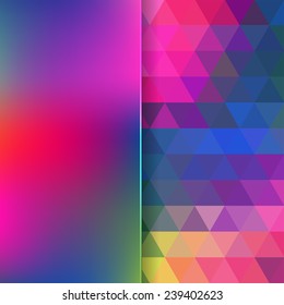 abstract background consisting of triangles and matt glass