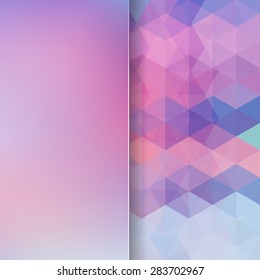 abstract background consisting of triangles and matt  glass