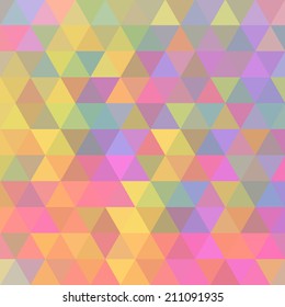 abstract background consisting of triangles. Pastel colorful background. 