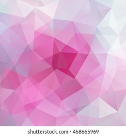 abstract background consisting of triangles, vector illustration. Pink color. 