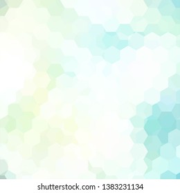 Abstract background consisting of white, blue hexagons. Geometric design for business presentations or web template banner flyer. Vector illustration