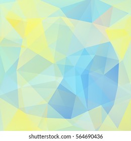 Abstract background consisting of yellow, blue triangles. Geometric design for business presentations or web template banner flyer. Vector illustration.