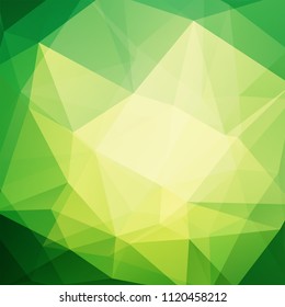 Abstract background consisting of yellow, green triangles. Geometric design for business presentations or web template banner flyer. Vector illustration