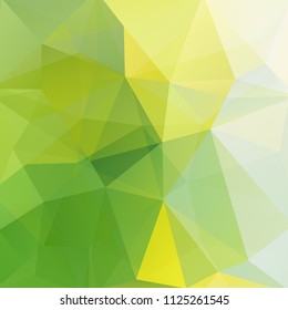 Abstract background consisting of yellow, green triangles. Geometric design for business presentations or web template banner flyer. Vector illustration