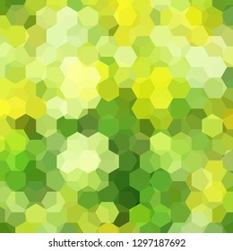 Abstract background consisting of yellow, green hexagons. Geometric design for business presentations or web template banner flyer. Vector illustration