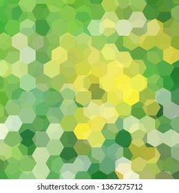 Abstract background consisting of yellow, green hexagons. Geometric design for business presentations or web template banner flyer. Vector illustration