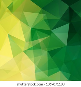 Abstract background consisting of yellow, green triangles. Geometric design for business presentations or web template banner flyer. Vector illustration