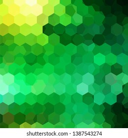 Abstract background consisting of yellow, green hexagons. Geometric design for business presentations or web template banner flyer. Vector illustration