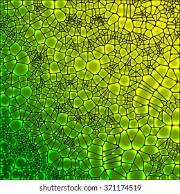abstract background consisting of yellow, green geometrical shapes, vector illustration
