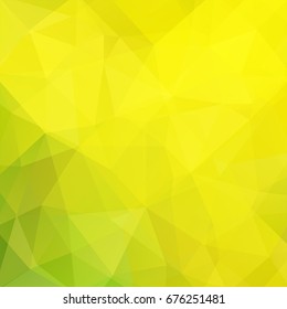 Abstract background consisting of yellow, green triangles. Geometric design for business presentations or web template banner flyer. Vector illustration