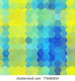 Abstract background consisting of yellow, green, blue hexagons. Geometric design for business presentations or web template banner flyer. Vector illustration