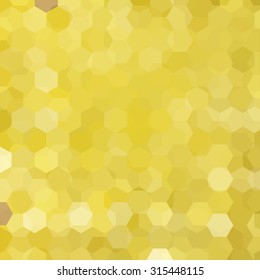 abstract background consisting of yellow hexagons, vector illustration