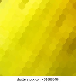 Abstract background consisting of yellow hexagons. Geometric design for business presentations or web template banner flyer. Vector illustration